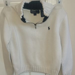 Size boys 7, 3/4 zipper Ralph Lauren POLO sweater